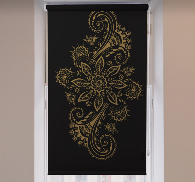 illustration mehndi ornament Living room blind - TenStickers
