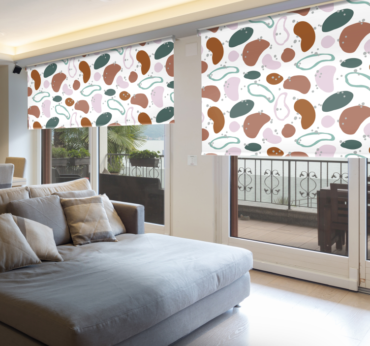 Irregular abstract shape pattern roller blind - TenStickers