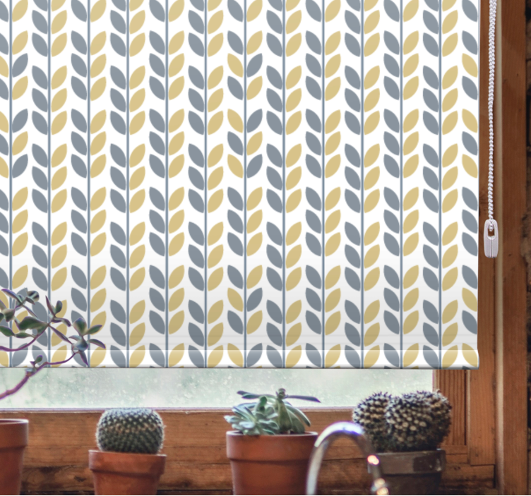 Leafy Vertical Pattern blind flowers and plants - TenStickers
