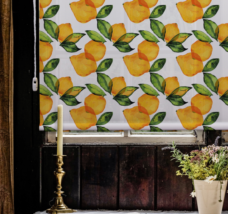 Lemon Mediterranean style fruit blind - TenStickers
