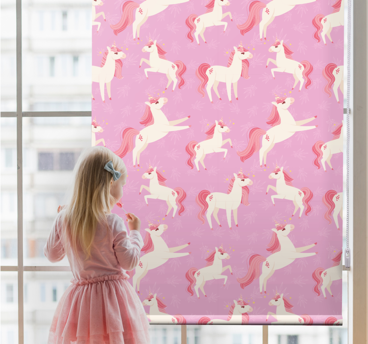 Pink unicorn fantasy blind children - TenStickers