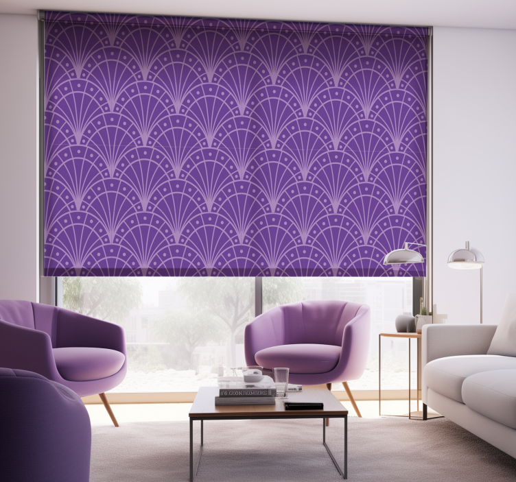 minimalist lilac artdeco Living room blind - TenStickers