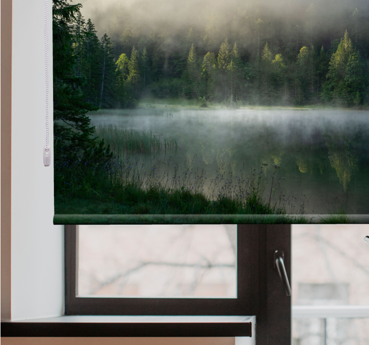 Misty Forest Reflection tree blind - TenStickers