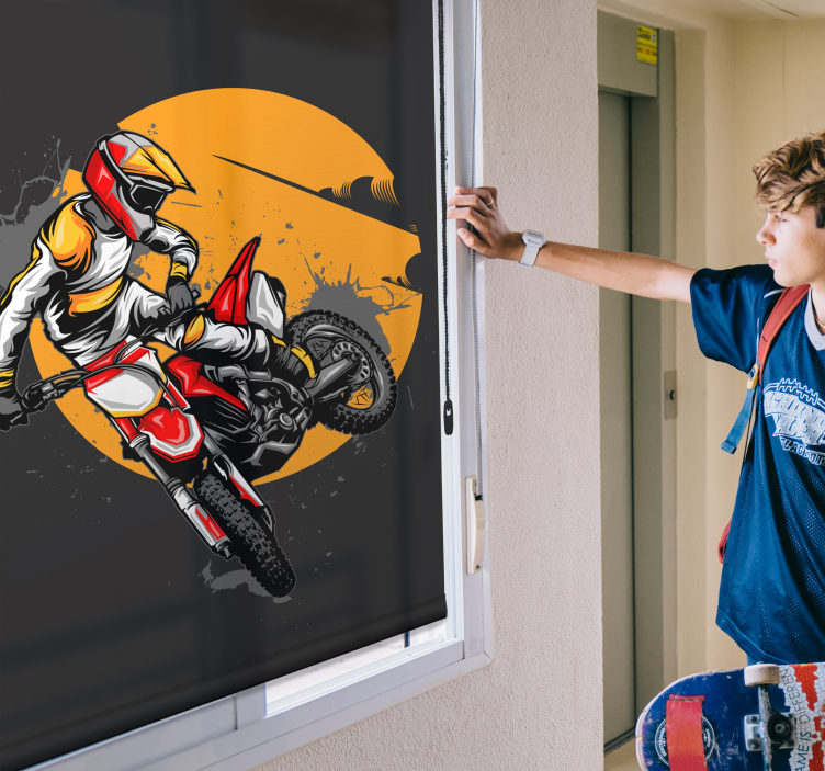 Motorbike Fun sports blind - TenStickers