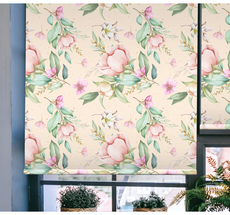 Original floral design Balcony blind - TenStickers