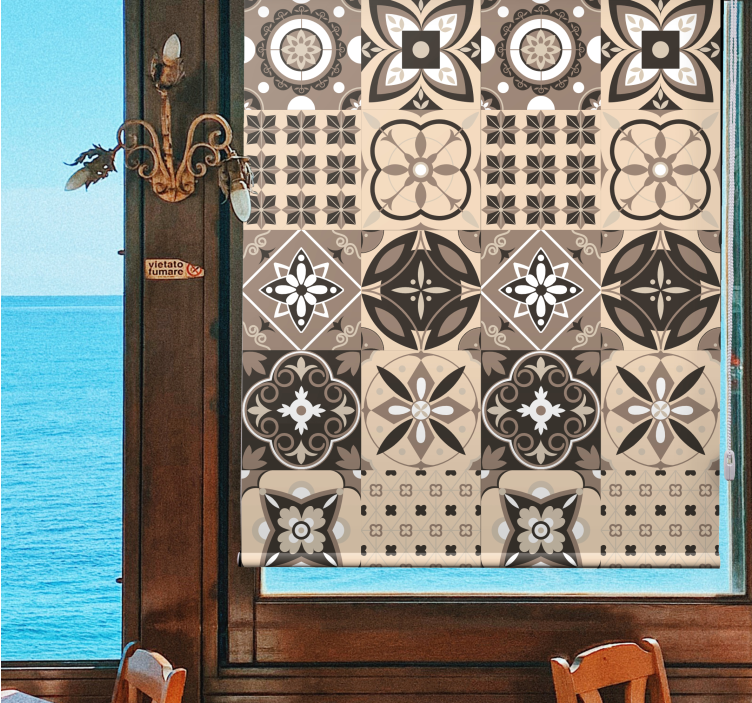 Ornate Tile Patterns pattern roller blind - TenStickers