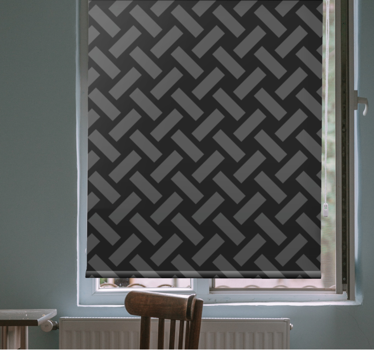 Pattern roller blind interwoven design - TenStickers