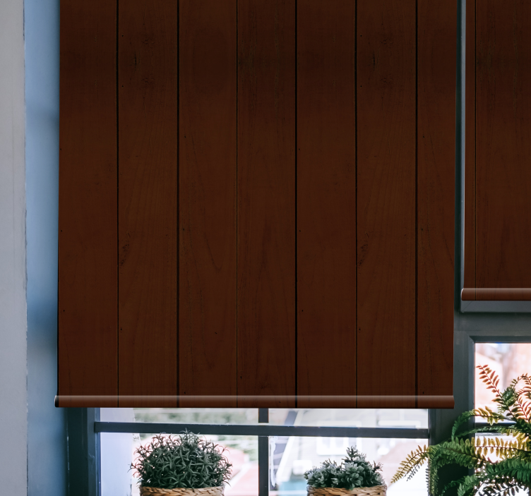 Pattern roller blind wooden plank design - TenStickers