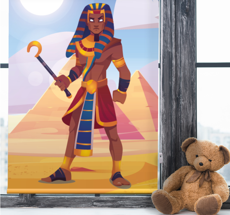 Pharaoh holding staff blind original - TenStickers