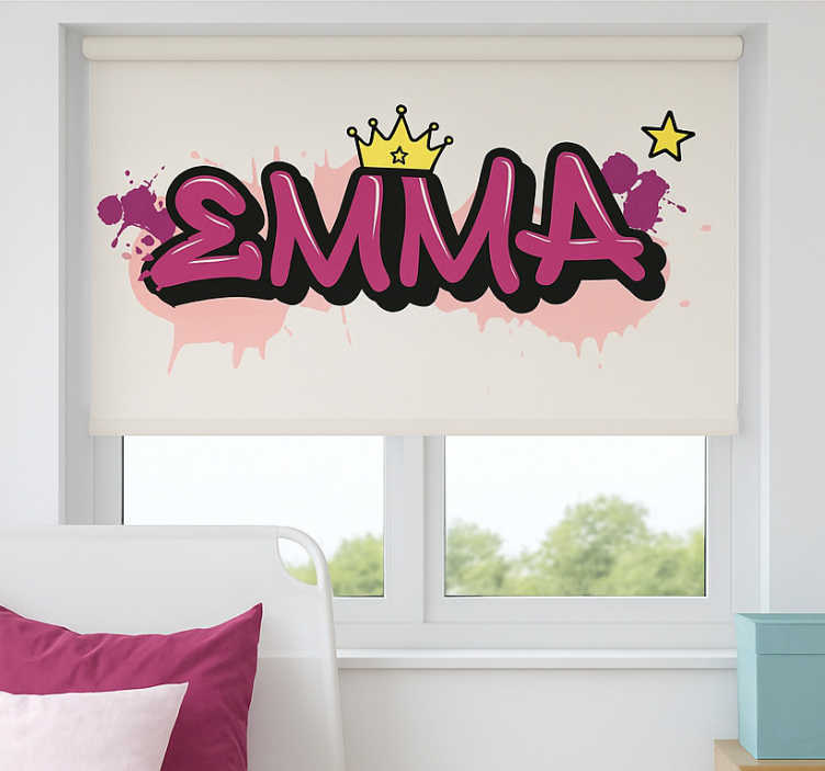 Pink custom graffiti blind children - TenStickers