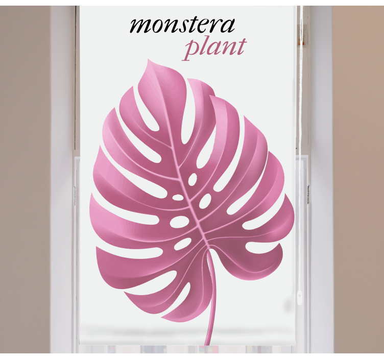 Pink monstera plant blind flowers and plants - TenStickers