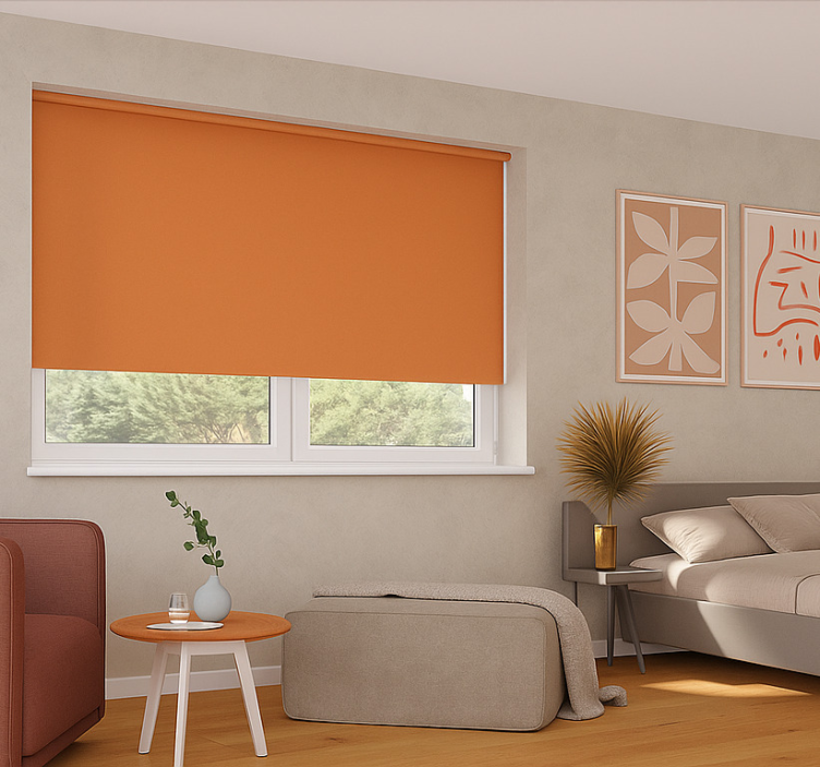 Plain warm colour orange blind - TenStickers
