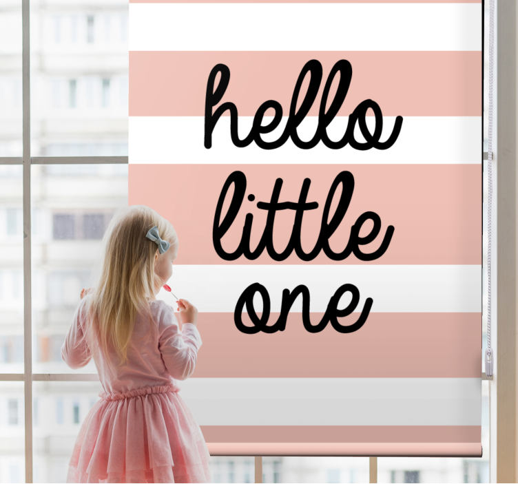 "Hello Little One" text blind - TenStickers