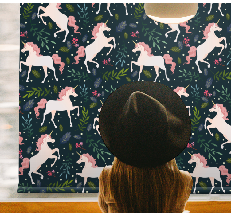 Realistic unicorn pattern blind children - TenStickers