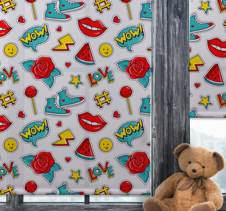 Pop Culture Patterns fun blind - TenStickers