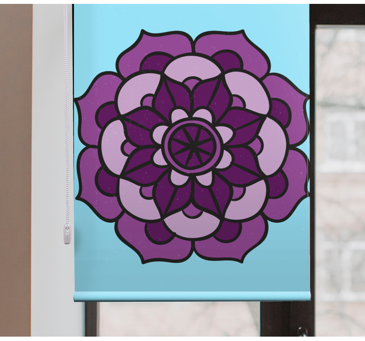 Purple mandala flower Zen blind - TenStickers