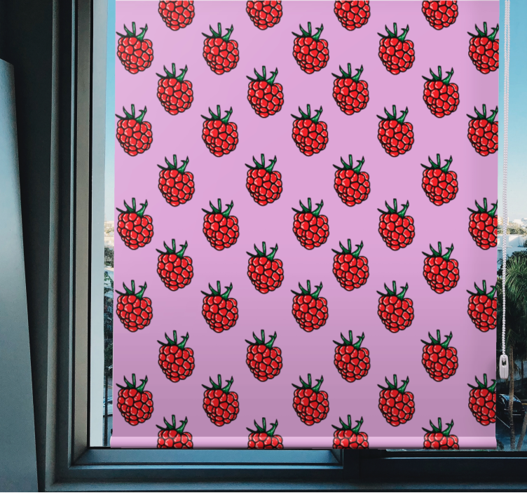 Raspberry Pattern blind fruit and vegetables - TenStickers