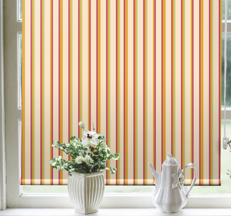 Retro pastel striped pattern Modern blind - TenStickers
