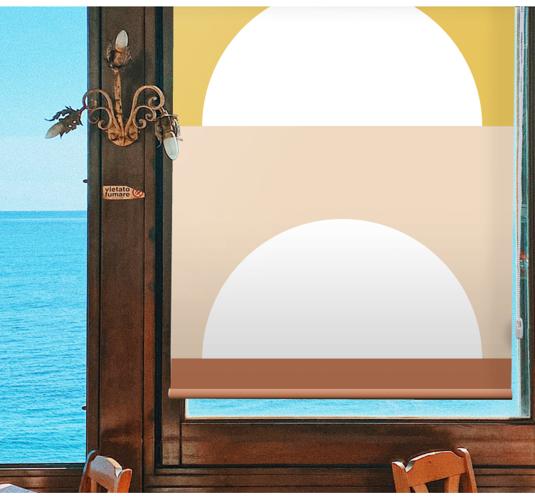 Rising Sun Circles modern blind - TenStickers