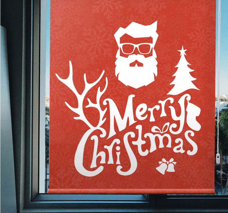 Santa Claus Greeting text blind - TenStickers