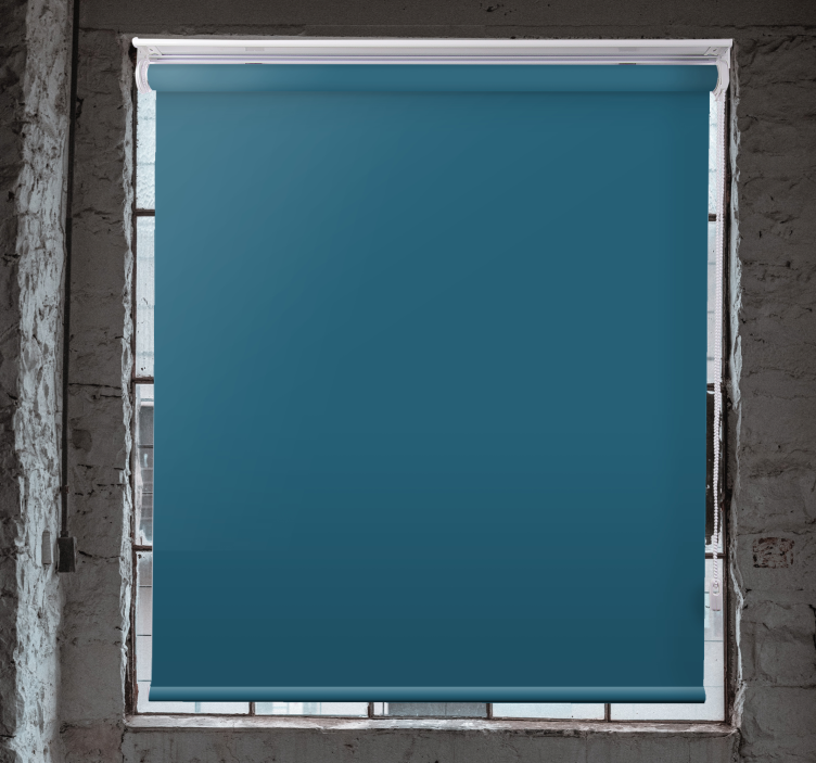Sea-blue plain color Elegant blind - TenStickers