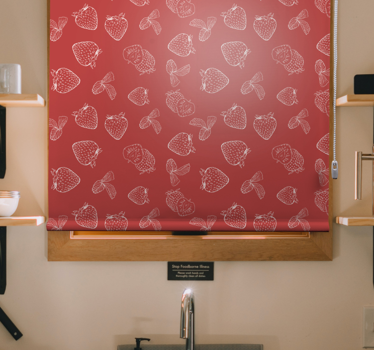 Seamless strawberry  Fruit and vegetable blind - TenStickers