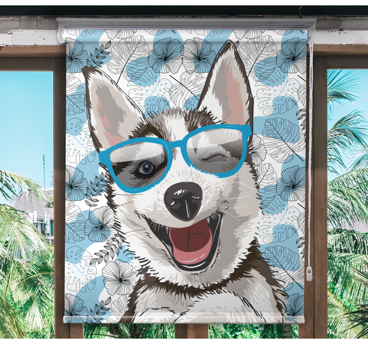 Smiling Dog with Glasses animals blind - TenStickers