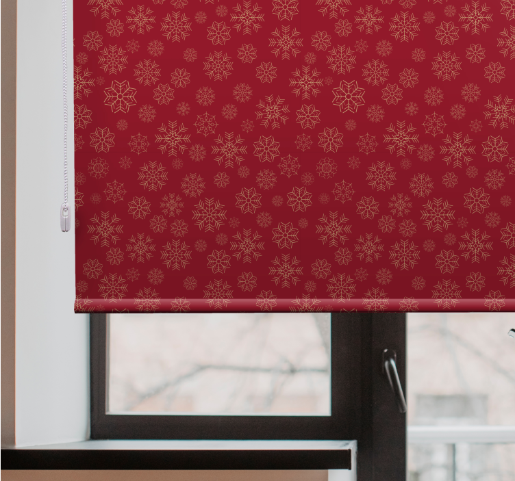 Snowflake pattern red blind - TenStickers