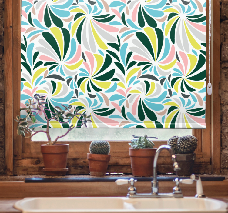 Stylish Floral Pattern blind flowers and plants - TenStickers