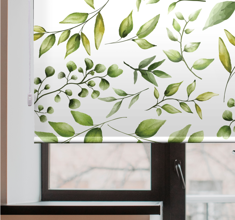Stylish Greenery Pattern blind flowers and plants - TenStickers
