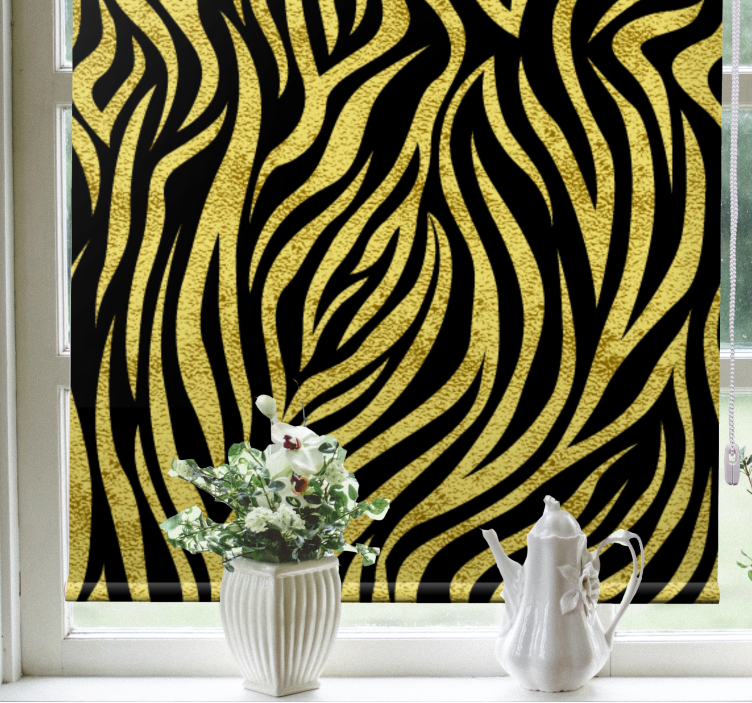Stylised yellow tiger print animals blind - TenStickers