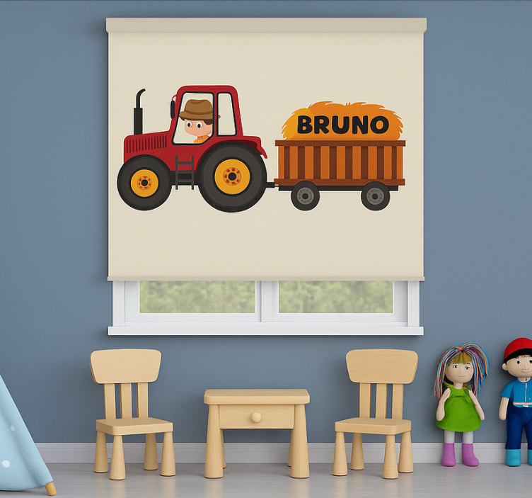 Tractor design with name blind children - TenStickers