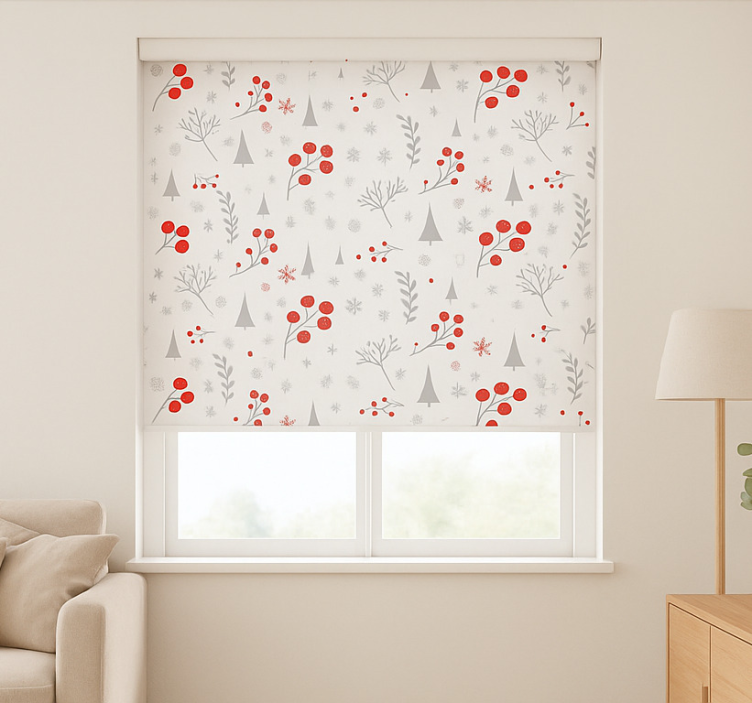 Vintage Christmas Pattern living room blind - TenStickers