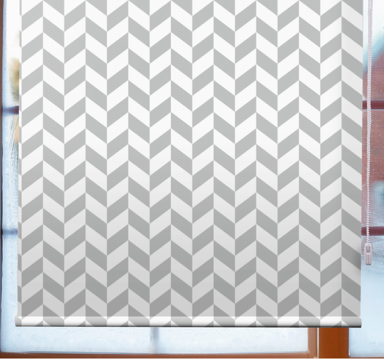 White and grey herringbone Nordic blind - TenStickers