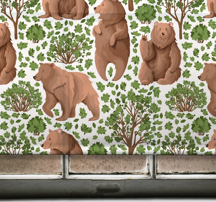 With fauna Tree animal blind - TenStickers