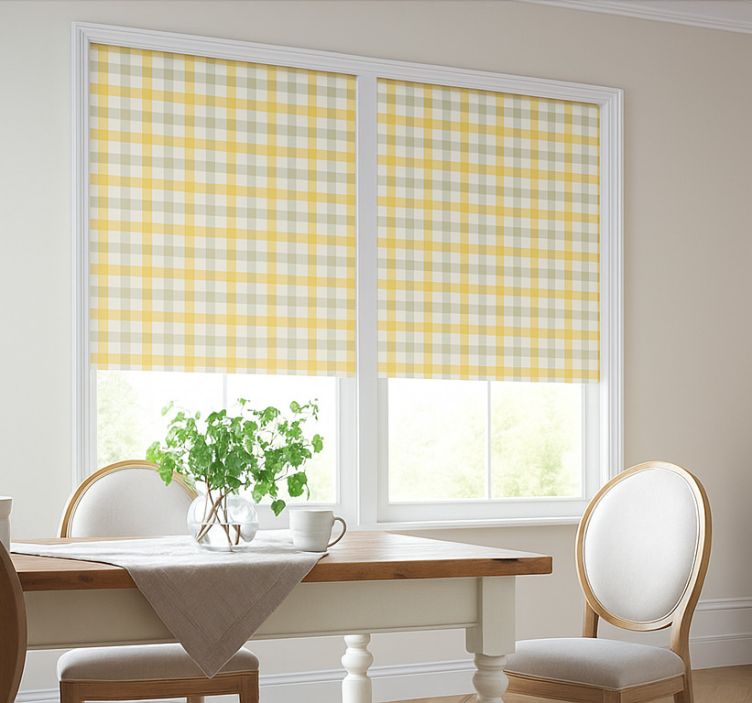 Yellow picnic pattern  dining room blind - TenStickers