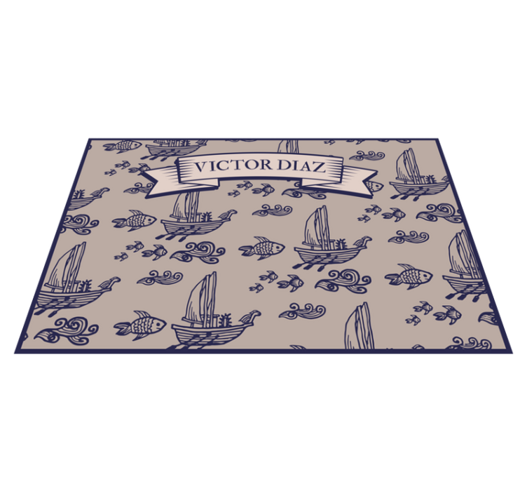 Marine boat and fish name placemats - TenStickers