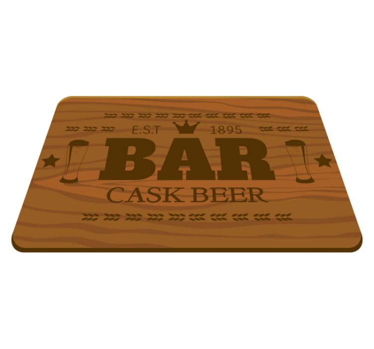 Wooden imitation with Bar elements placemats - TenStickers