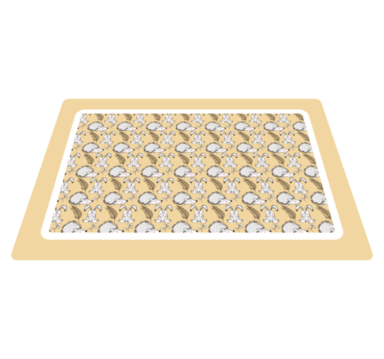 Children placemats with adorable cartoon characters - TenStickers