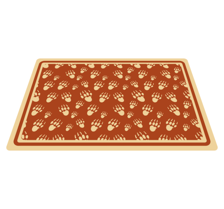 Porcupine footprint hedgehog placemats - TenStickers