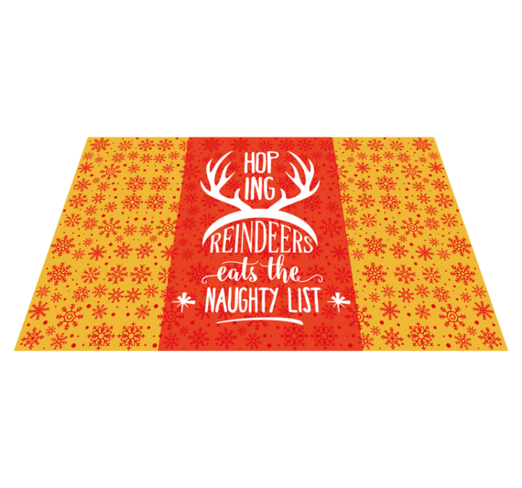Christmas placemats with reindeer antlers quote - TenStickers