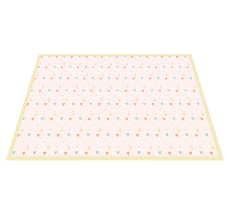 Children placemats with heart pattern background - TenStickers