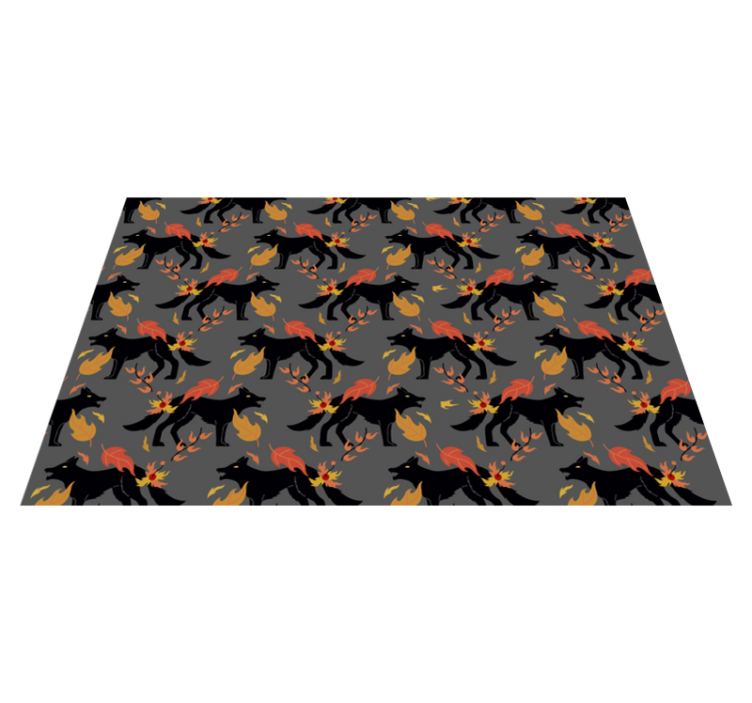 Halloween placemats foxes and flames - TenStickers