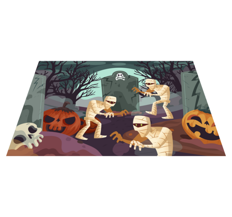 Scary Mummies Halloween placemats - TenStickers