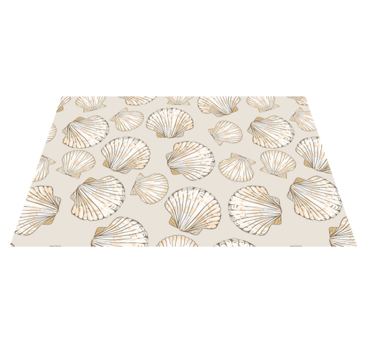 Big and Small Seashells seashell placemats - TenStickers