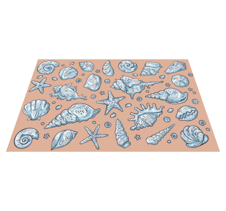Seashell Sketches seashell placemats - TenStickers