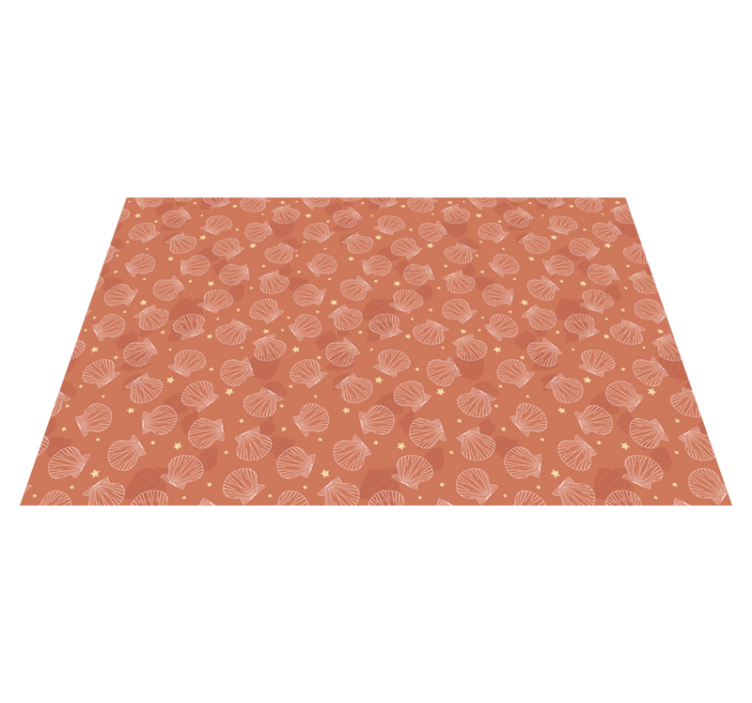 Textured placemats seashell design tabletop - TenStickers