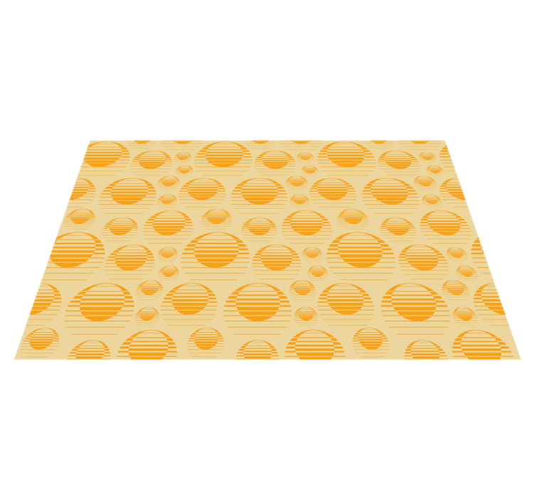 Textured placemats striped circle design - TenStickers