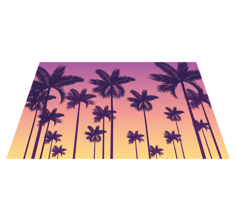 Original placemats palm tree sunset design - TenStickers