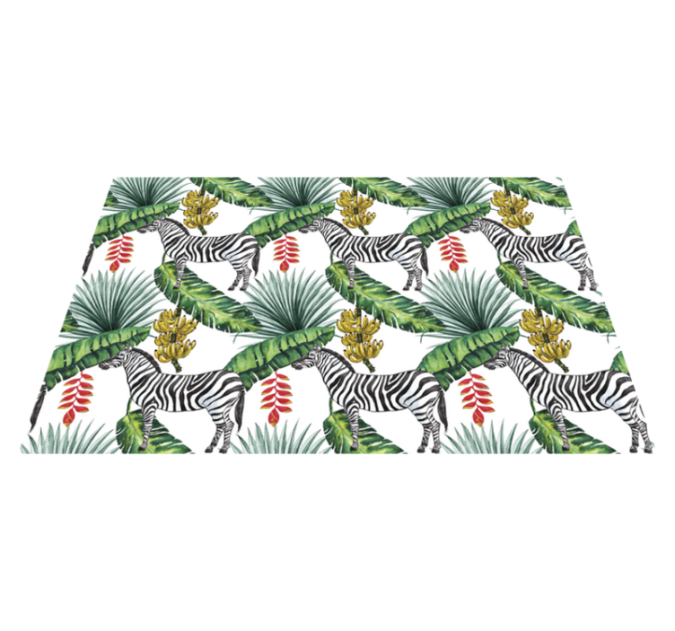 Textured placemats zebra leaf design - TenStickers